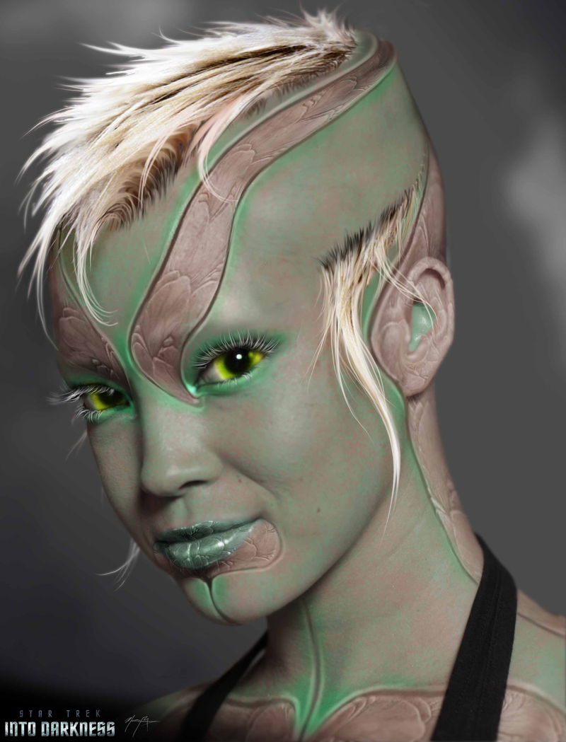 Illustration for article titled See the alien ladies who nearly joined Kirk's threesome in Star Trek 2